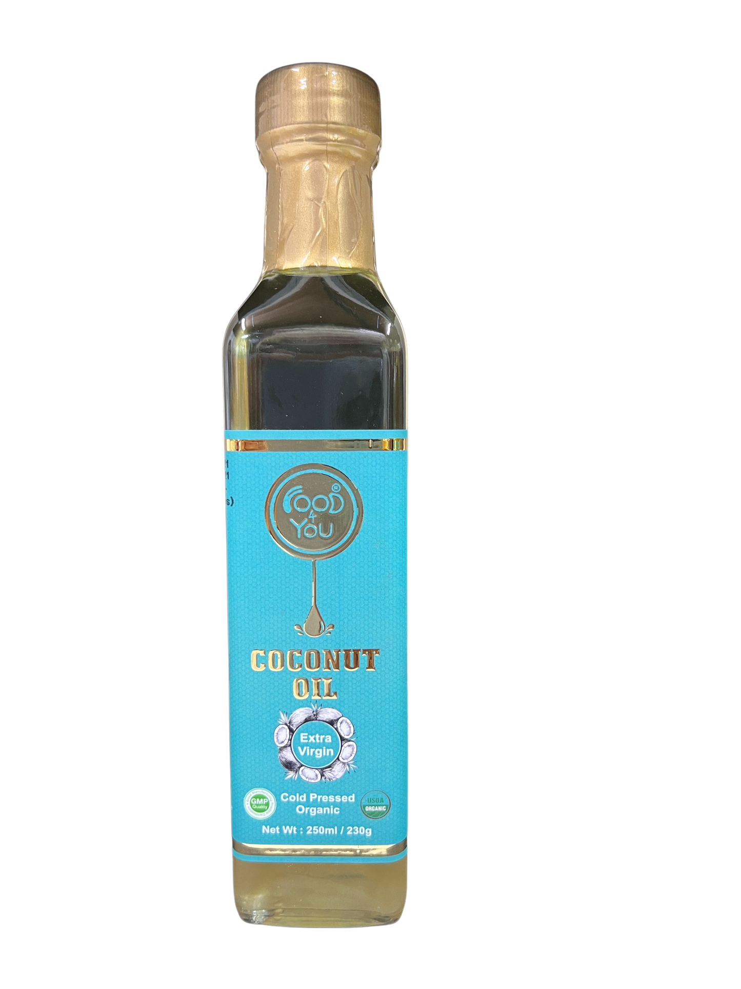 Food 4 You Organic Cold Pressed EV Coconut Oil 250ml