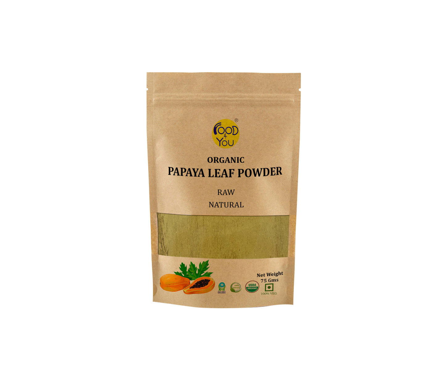 Food 4 You Organic Papaya Leaf Powder 75g