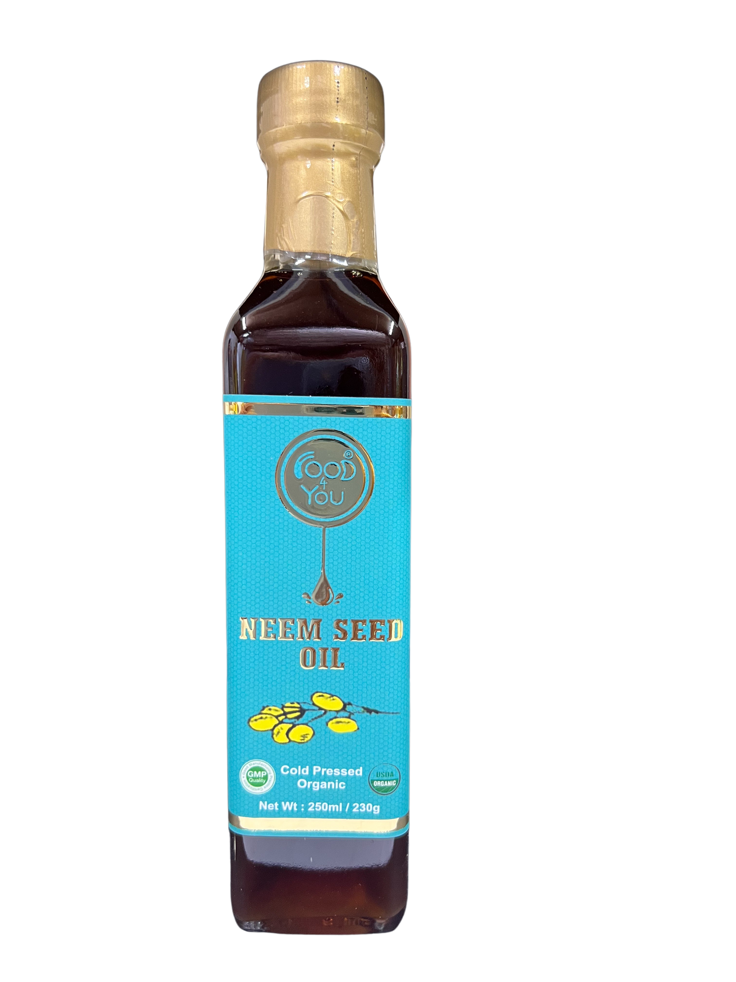 Food 4 You Organic Cold Pressed Neem Seed Oil 250ml