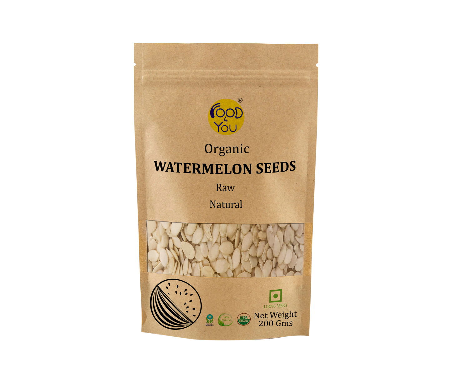 Food 4 You Organic Watermelon Seeds 200g