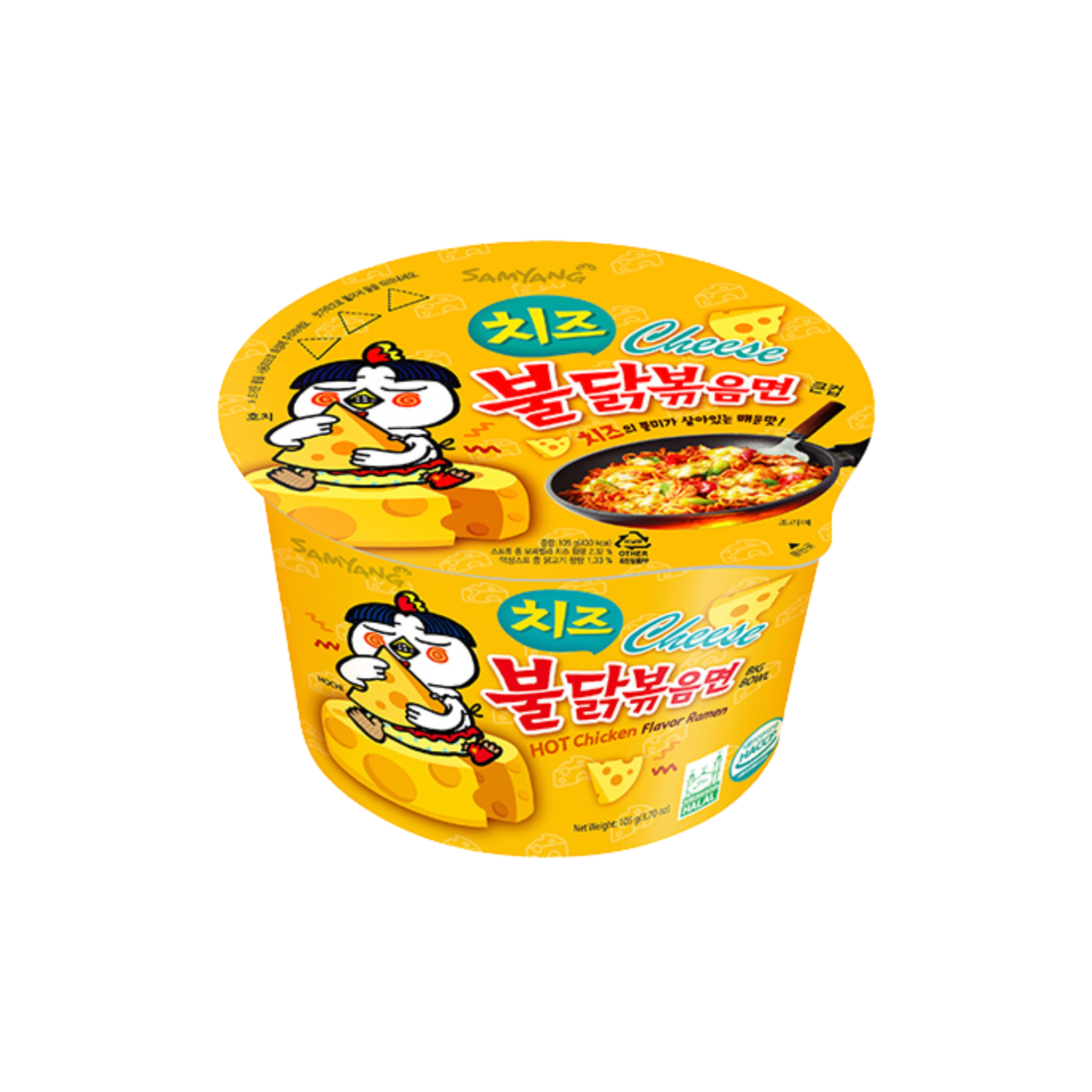 Samyang Korean instant Ramen Noodles Big Bowl Cheese 105 g