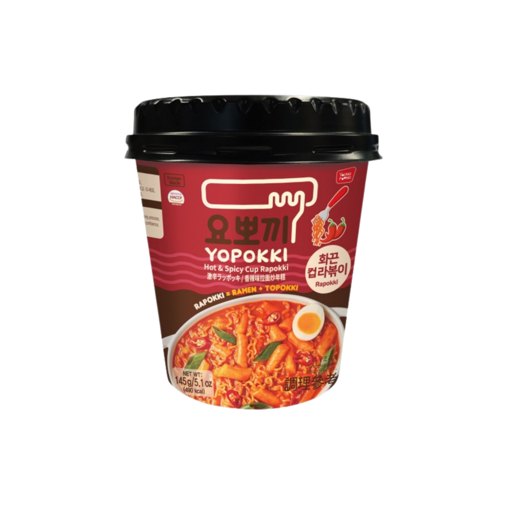 Young Poong Korean Instant Yopokki Hot & Spicy Rapokki 145 g